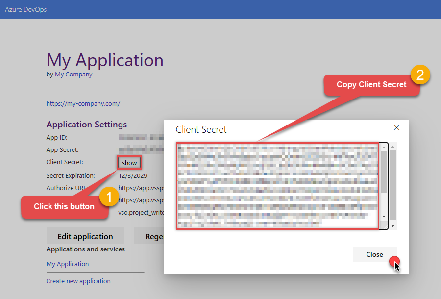 Use Client Secret to read Azure DevOps REST API data