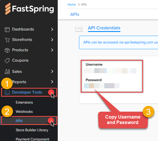 Use credentials to get FastSpring data via REST API