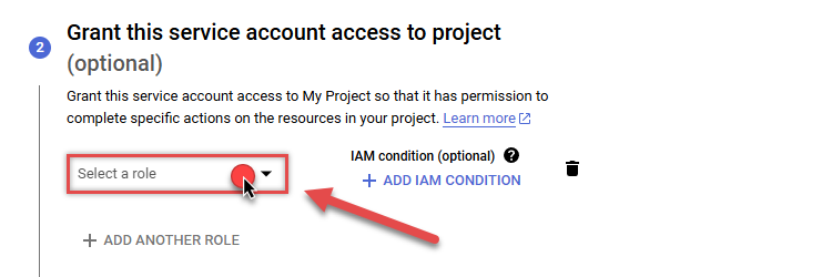 Start granting service account project roles in Google Cloud