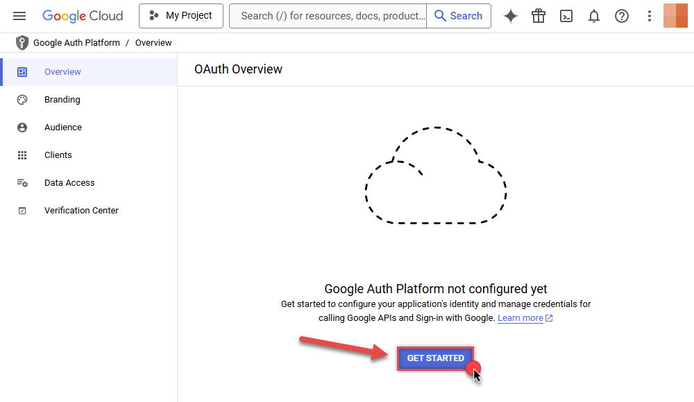 Start creating an app in Google Cloud