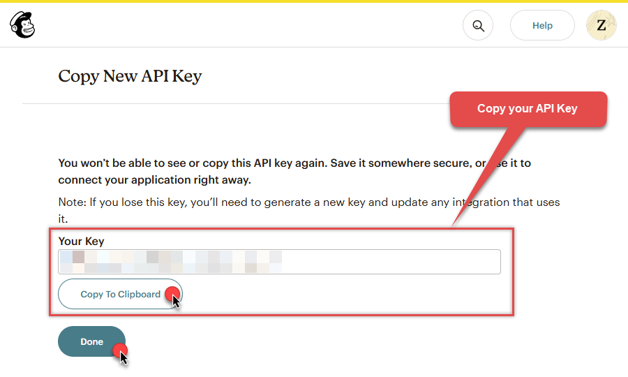 Use API Key to get Mailchimp data via REST API