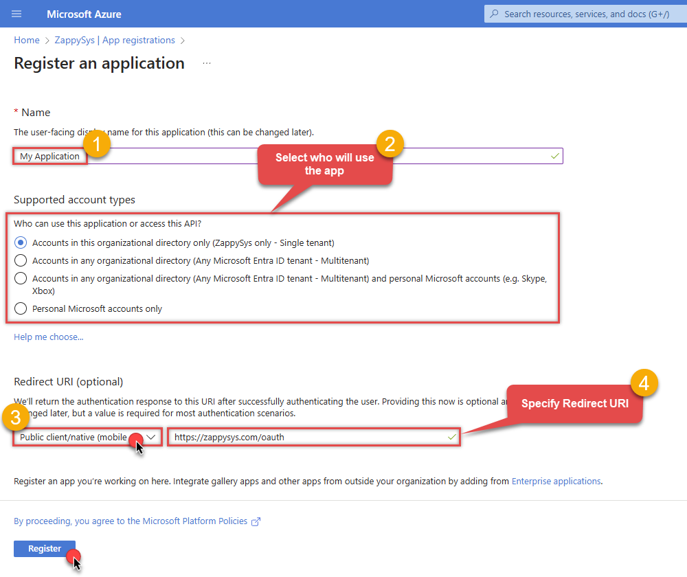 Register app in Microsoft Entra ID