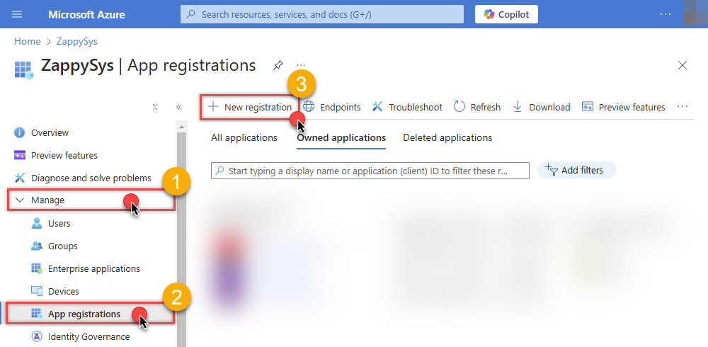 Start new app registration in Microsoft Entra ID