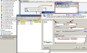 SSIS Base64 Encode, Decode using SSIS Logging Task (Without coding convert plain text to base 64 string)