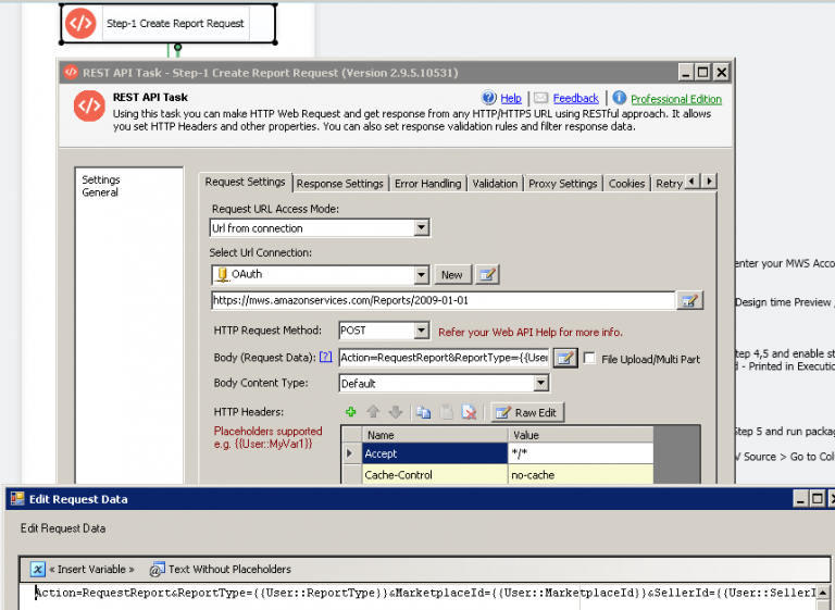 How to call Amazon MWS API using SSIS | ZappySys Blog