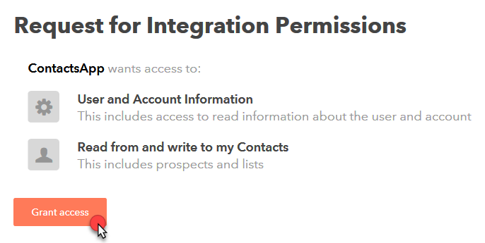 OAuth Connection SSIS component configuration - Grant access to HubSpot REST API App