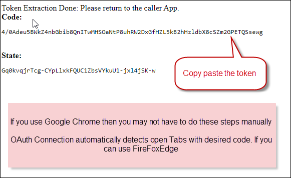 Manually Copy Code and Get OAuth Refresh / Access Token 