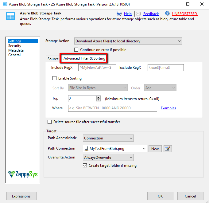 Specify Advanced Filter and Sorting If you have requirements