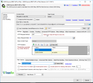 Calling Gmail REST API using SSIS - Read Emails | ZappySys Blog