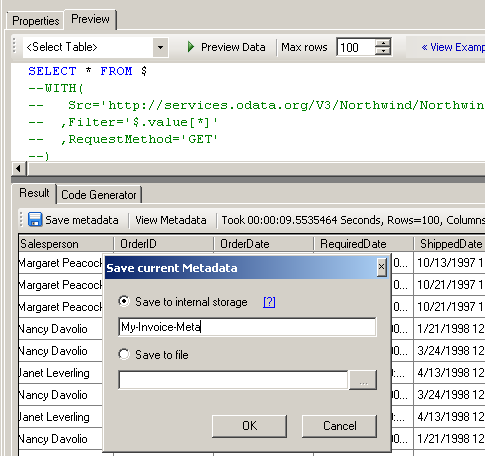 odbc-driver-save-metadata-to-dsn-storage