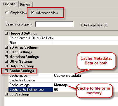 zappysys-odbc-caching-options