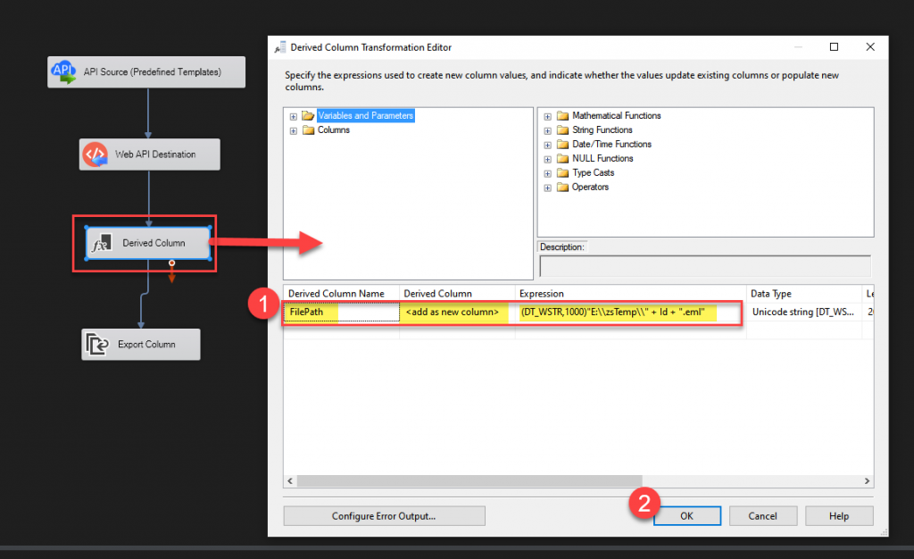 Derived Column - Dynamic File Path