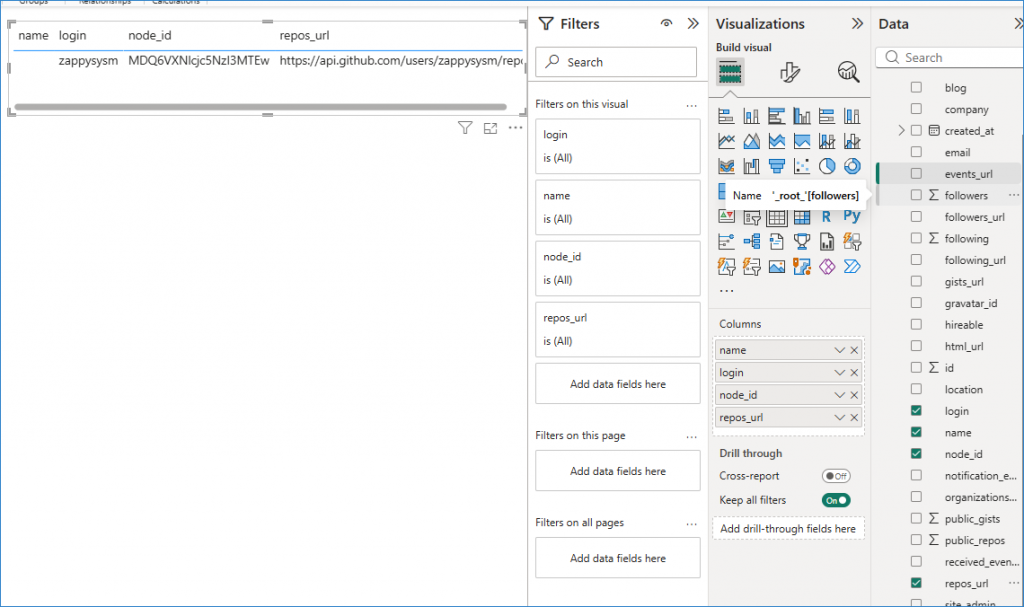 How to read GitHub data in Power BI using ODBC | ZappySys Blog