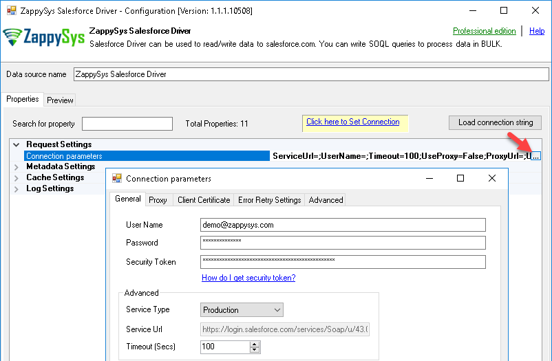 Configure Salesforce CRM Connection