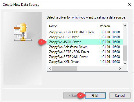 ZappySys ODBC Driver - Create JSON Driver