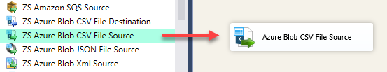 SSIS Azure Blob CSV File Source - Drag and Drop