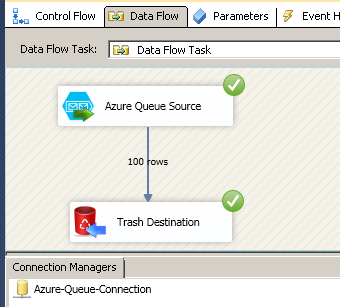 Read Azure Queue Messages using SSIS Azure Queue Storage Source