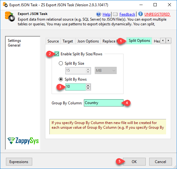 SSIS Export JSON File Task - Split JSON Data into Multiple files