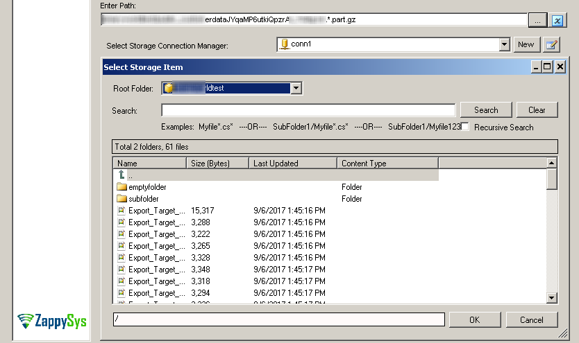 SSIS Secure FTP CSV File Source - Select CSV File(s) using Blob Browser UI