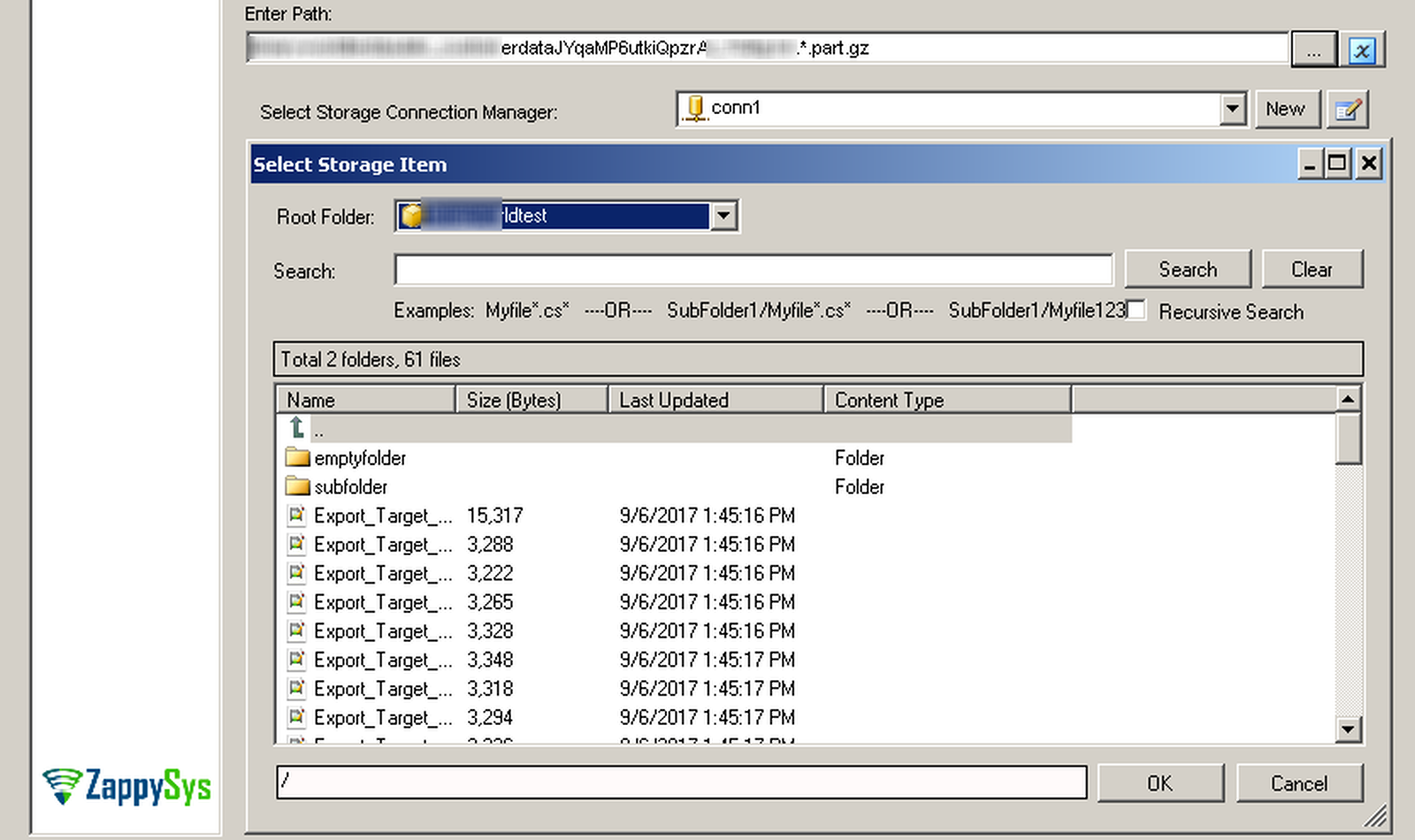 SSIS Secure FTP JSON File Source - Select JSON File(s) using Blob Browser UI