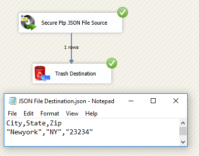 SSIS Secure FTP JSON File Source - Redirect Bad Records (Error Handling)