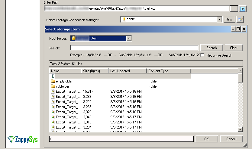 SSIS Secure FTP XML File Source - Select XML File(s) using Blob Browser UI