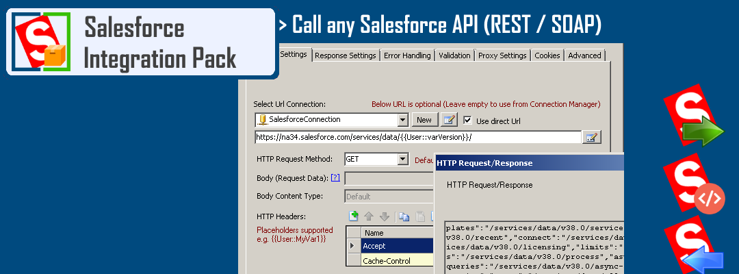Call any Salesforce API (REST / SOAP) in SSIS using drag and drop user interface