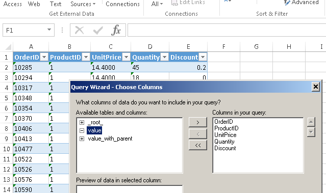 Microsoft Excel Integration - ODBC Driver connection for REST API / XML / JSON / SOAP / OData