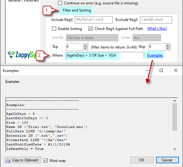 Advanced SSIS File System Task - Advanced Sorting and Filtering