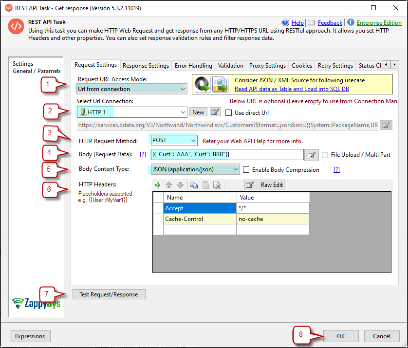 REST API task example